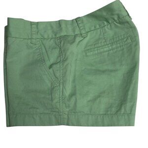 J.Crew Chino Broken-In Mid Rise Shorts Mint Green Cotton Size 6
